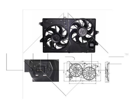 Ventilateur, refroidissement du moteur 47003 NRF, Image 2