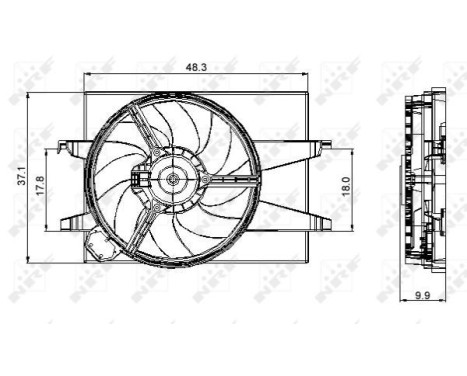 Ventilateur, refroidissement du moteur 47006 NRF, Image 4