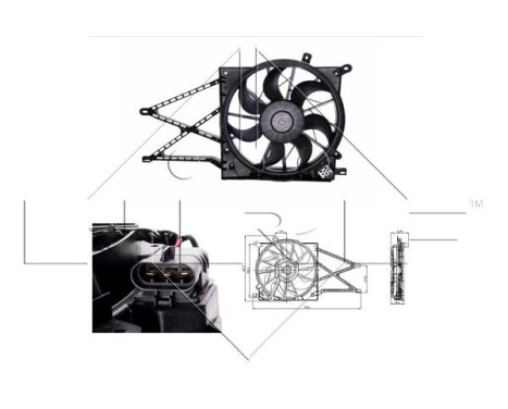 Ventilateur, refroidissement du moteur 47015 NRF