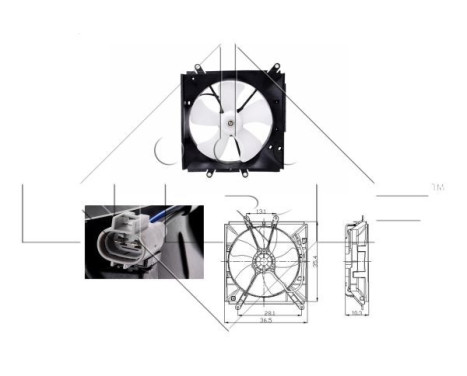 Ventilateur, refroidissement du moteur 47016 NRF, Image 2