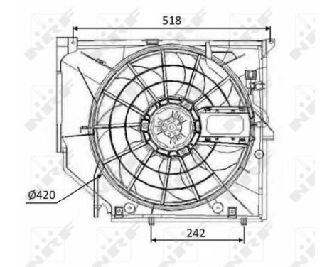 Ventilateur, refroidissement du moteur 47026 NRF, Image 4