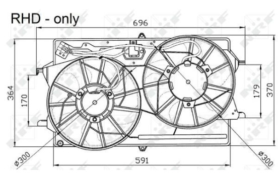 Ventilateur, refroidissement du moteur 47033 NRF