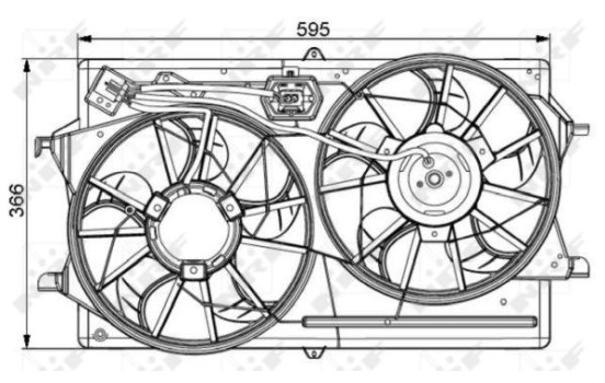 Ventilateur, refroidissement du moteur 47061 NRF