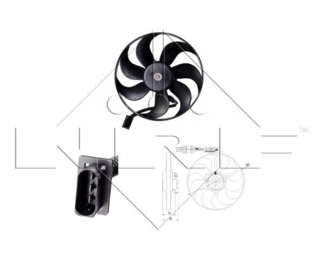 Ventilateur, refroidissement du moteur 47064 NRF, Image 2