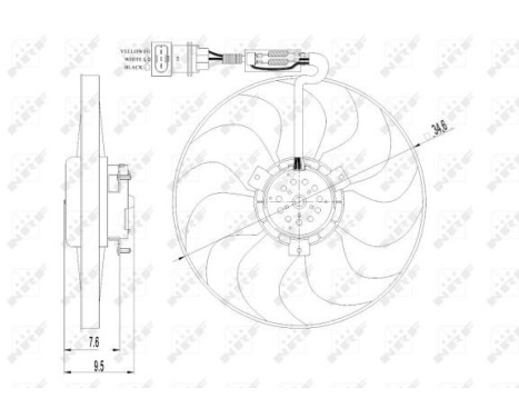 Ventilateur, refroidissement du moteur 47064 NRF, Image 5