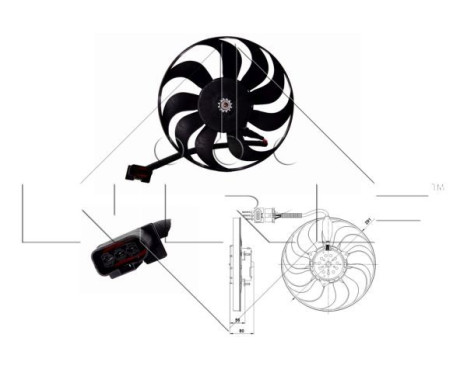 Ventilateur, refroidissement du moteur 47392 NRF