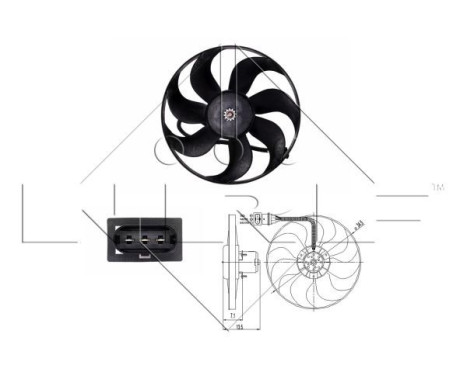 Ventilateur, refroidissement du moteur 47397 NRF, Image 2