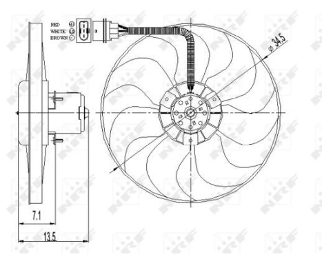 Ventilateur, refroidissement du moteur 47397 NRF, Image 3