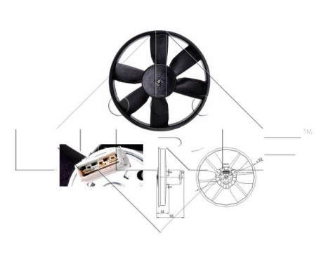 Ventilateur, refroidissement du moteur 47402 NRF, Image 2