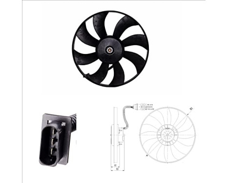 Ventilateur, refroidissement du moteur 47410 NRF