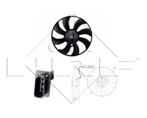 Ventilateur, refroidissement du moteur 47410 NRF, Image 2