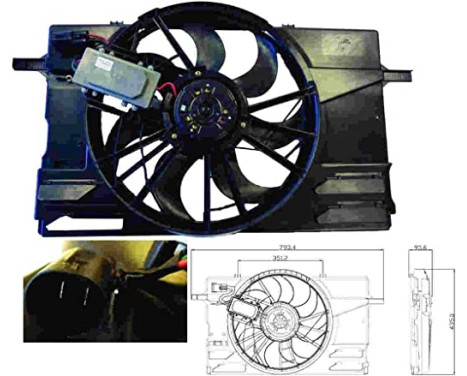 Ventilateur, refroidissement du moteur 47412 NRF