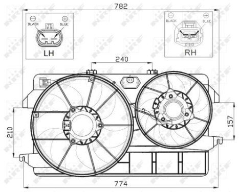 Ventilateur, refroidissement du moteur 47450 NRF, Image 3