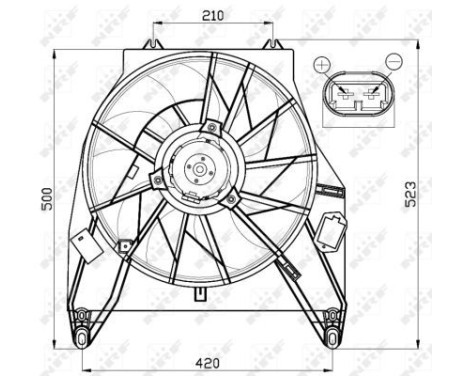 Ventilateur, refroidissement du moteur 47456 NRF, Image 3