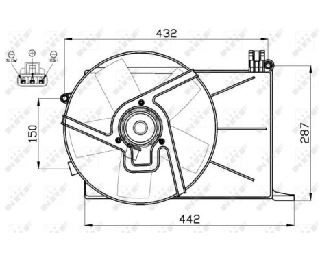 Ventilateur, refroidissement du moteur 47459 NRF, Image 5