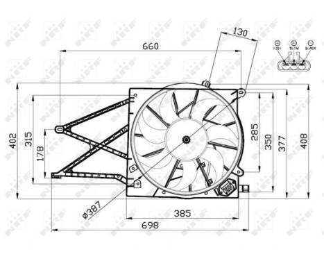 Ventilateur, refroidissement du moteur 47582 NRF, Image 3