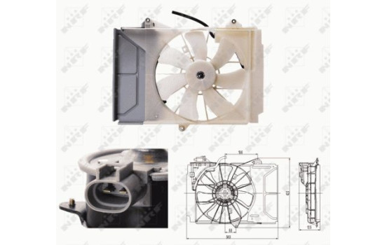 Ventilateur, refroidissement du moteur 47697 NRF