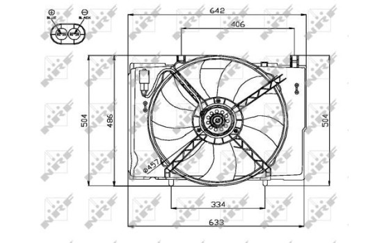 Ventilateur, refroidissement du moteur 47741 NRF