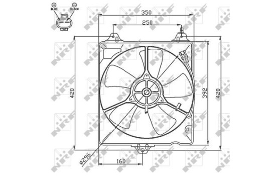 Ventilateur, refroidissement du moteur 47753 NRF