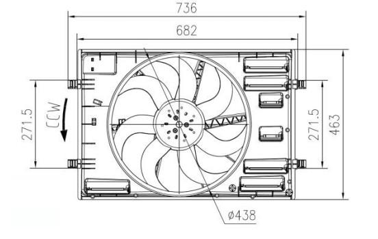 Ventilateur, refroidissement du moteur 47916 NRF