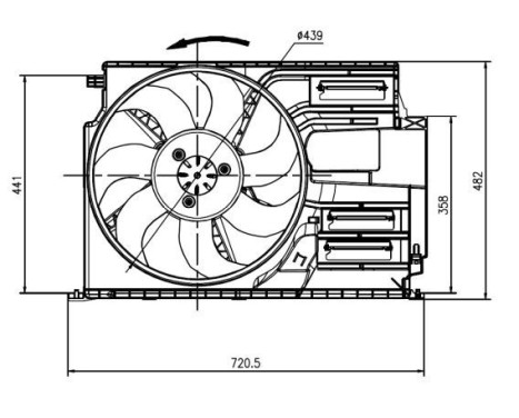 Ventilateur, refroidissement du moteur 47922 NRF, Image 5