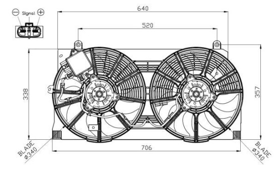 Ventilateur, refroidissement du moteur 47943 NRF