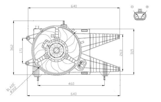 Ventilateur, refroidissement du moteur 47963 NRF