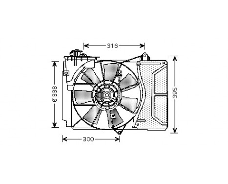 Ventilateur, refroidissement du moteur 5430746 International Radiators, Image 2