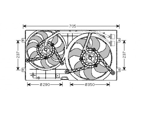 Ventilateur, refroidissement du moteur 5803749 International Radiators, Image 2