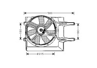 Ventilateur, refroidissement du moteur 5835746 International Radiators