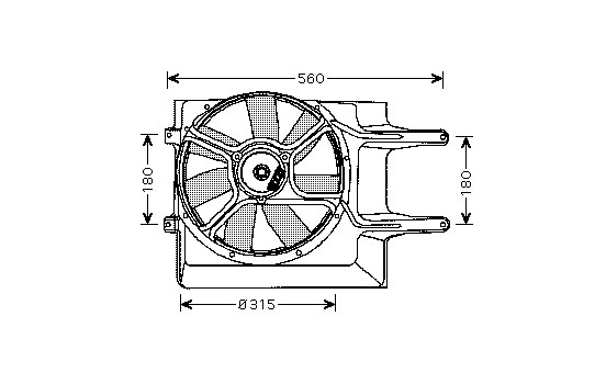 Ventilateur, refroidissement du moteur 5835746 International Radiators