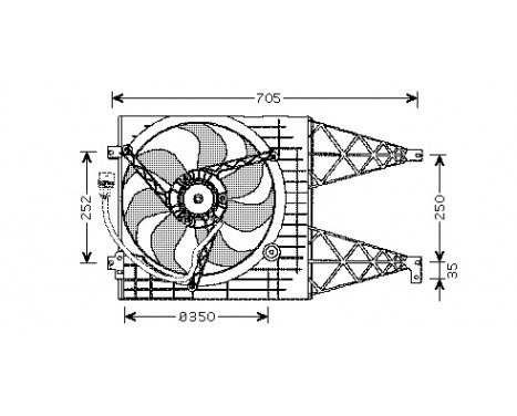 Ventilateur, refroidissement du moteur 5888747 International Radiators, Image 2