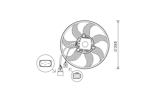 Ventilateur, refroidissement du moteur 5894747 International Radiators, Image 2
