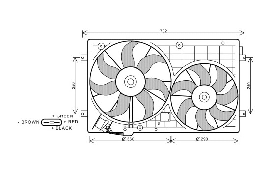 Ventilateur, refroidissement du moteur 5894748 International Radiators, Image 2