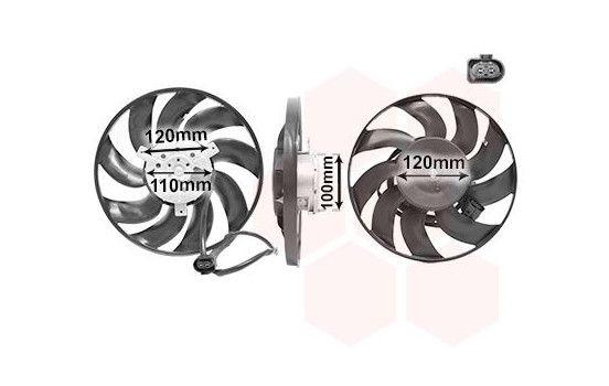 Ventilateur, refroidissement du moteur 5896744 International Radiators