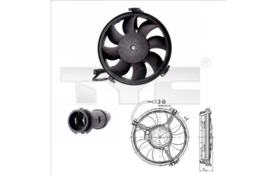 Ventilateur, refroidissement du moteur 802-0004 TYC