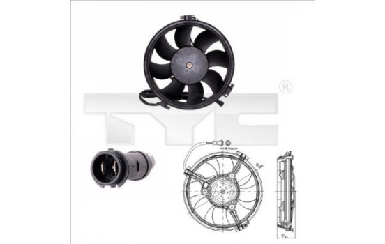 Ventilateur, refroidissement du moteur 802-0005 TYC