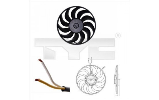 Ventilateur, refroidissement du moteur 802-0051 TYC