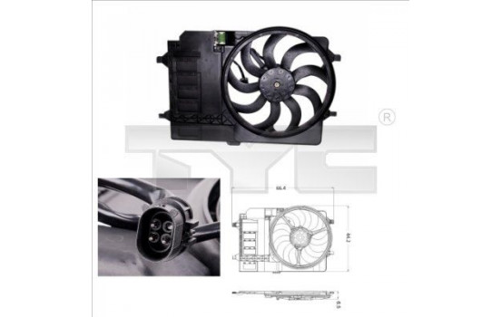 Ventilateur, refroidissement du moteur 803-0001 TYC