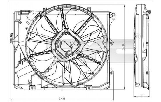 Ventilateur, refroidissement du moteur 803-0012 TYC