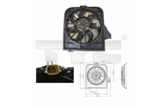 Ventilateur, refroidissement du moteur 804-0002 TYC