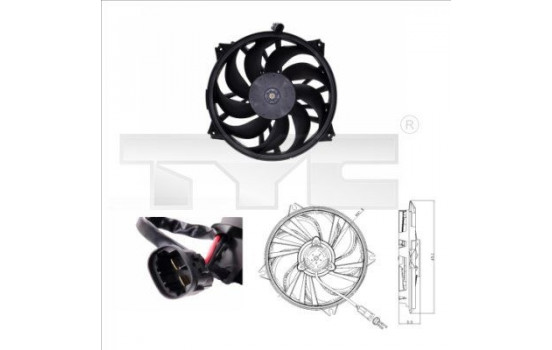 Ventilateur, refroidissement du moteur 805-0006 TYC