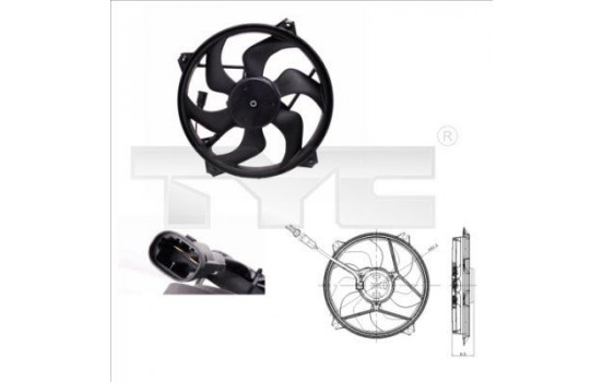 Ventilateur, refroidissement du moteur 805-0007 TYC