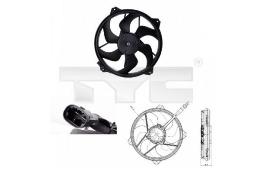 Ventilateur, refroidissement du moteur 805-0008 TYC