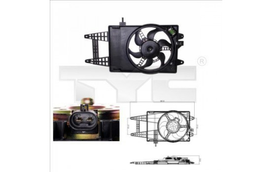 Ventilateur, refroidissement du moteur 809-0006 TYC