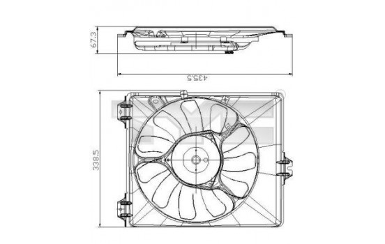 Ventilateur, refroidissement du moteur 809-0017 TYC