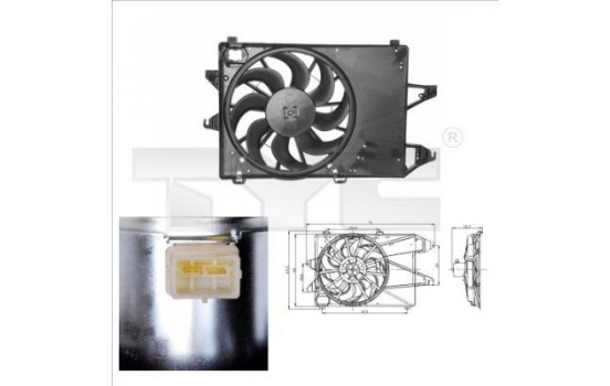 Ventilateur, refroidissement du moteur 810-0001 TYC