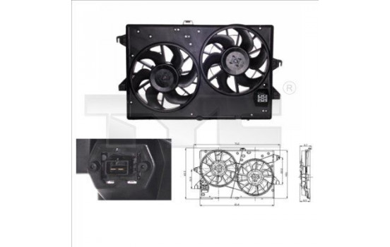 Ventilateur, refroidissement du moteur 810-0007 TYC