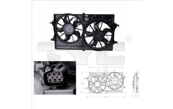 Ventilateur, refroidissement du moteur 810-0016 TYC