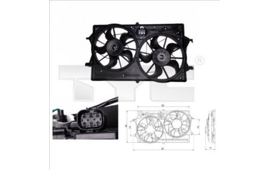 Ventilateur, refroidissement du moteur 810-0019 TYC